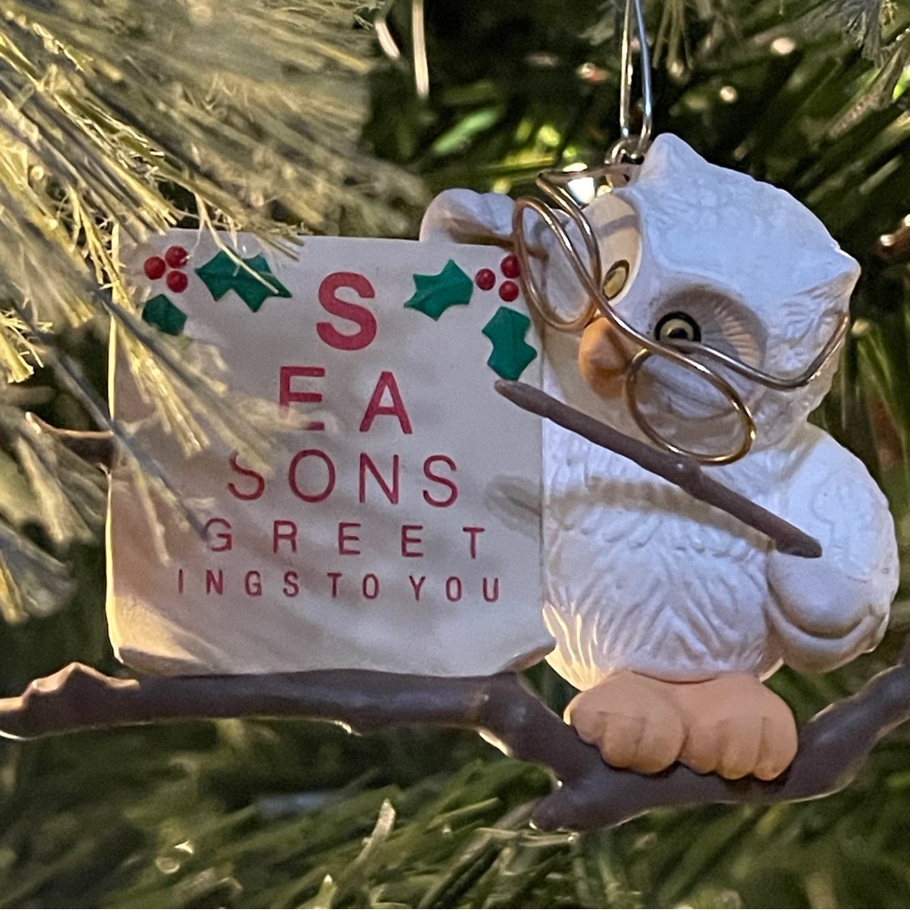 Hallmark Vintage 1987 Keepsake "Owliday Wish" Handcrafted Ornament Original Box